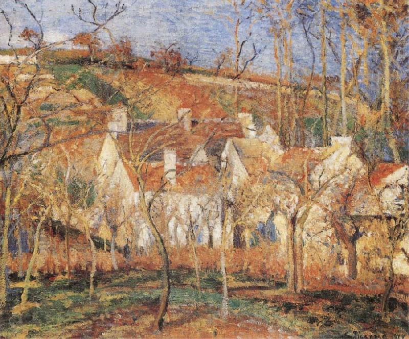 Camille Pissarro Red Roofs Spain oil painting art
